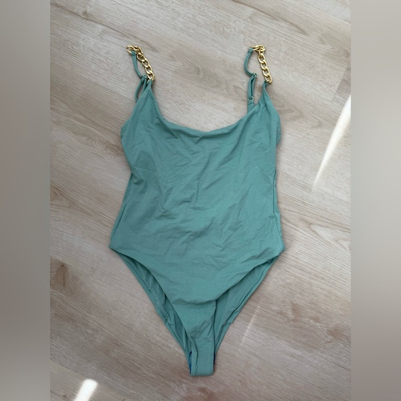 Lovewave Pua Swimsuit Chain Strap one piece bathing sage Revolve Sz XS and M - Picture 3 of 3